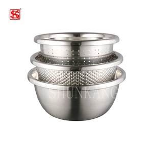 3-in-1-Edelstahl-Siebset Enthält Reiss ieb und <span class=keywords><strong>Sieb</strong></span> für Lebensmittel/Wasch schüssel - Product Image 6