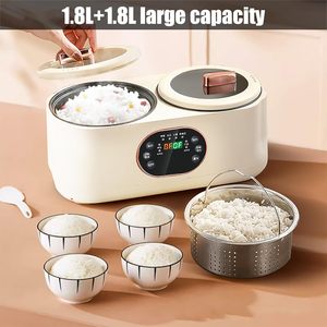 Newly Designed Intelligent Electric Double Gall Mini Rice Cooker Non-Stick Low Sugar <b>USB</b> Power Source for Car and Outdoor Use - Product Image 4