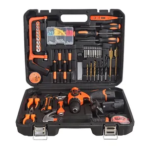 Venta al por mayor de fábrica, taladro eléctrico de litio, Kit de reparación de electricista, juego multifunción de herramientas eléctricas, juego combinado de herramientas eléctricas - Product Image 1