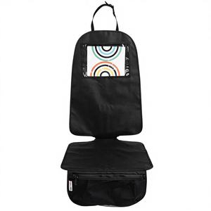 Nuby X Safe Seat, protection de siège de voiture en polyester, compatible avec les sièges de voiture orientés vers l'avant et vers l'arrière, poche d'apprentissage visuel, rangement en maille - Product Image 1