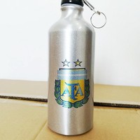 Qatar Brésil Argentine France Pays-Bas Portugal Espagne Sports Aluminium 600ml Bouteille d'eau anti-fuite sans BPA personnalisable