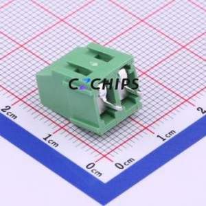 DG500-5.08-02P-14-00A(H) Screw Terminal Block Through hole Component (THT),P=5.08mm Connector 1x2P 5.08mm Green Through Hole - Product Image 2