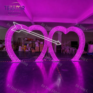Arche lumineuse LED 3D en forme de cœur pour décoration extérieure de festivals, centres commerciaux, parcs et projets de mariage - Product Image 6