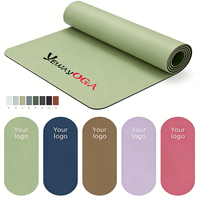 Tapete de Yoga YEWAYOGA de Caucho Natural y PU Antideslizante, Ecológico y Duradero para Ejercicios en Casa y Pilates