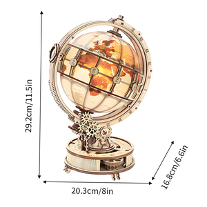 <span class=keywords><strong>Puzzle</strong></span> <span class=keywords><strong>3D</strong></span> en <span class=keywords><strong>bois</strong></span> LED en forme de carrousel avec musique et lumières, moins de 50 pièces, jouet DIY personnalisé, cadeau pour les 14 ans et plus - Product Image 4