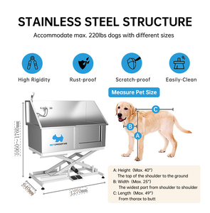 <span class=keywords><strong>Piscina</strong></span> de Baño Comercial para <span class=keywords><strong>Perros</strong></span> y Gatos, de Acero Inoxidable 201, con Elevación Eléctrica, Bañera Profunda Grande, Estación de Lavado para <span class=keywords><strong>Perros</strong></span> <span class=keywords><strong>Grandes</strong></span> - Product Image 2
