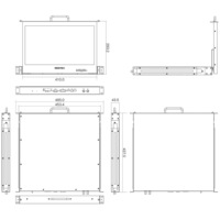 Monitor de Transmisión en Vivo SEETEC SC173-HSD-56 de 17.3 Pulgadas IPS para Escritorio, Montaje en Rack Extraíble de 1RU, Pantalla LED Full HD 1920x1080