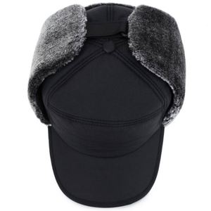 Gorro de Invierno para Personas Mayores, Gorro para el Frío, Gorro Lei Feng para Hombre, con Forro de Terciopelo, Protección para las Orejas, Gorro de Ciclismo de Algodón - Product Image 3