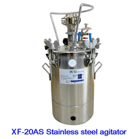 Réservoir sous pression en acier inoxydable XF avec agitateur manuel, cuve de mélange sous pression pour peinture, application par pulvérisation et distribution de colle