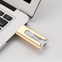 Clé USB OTG 3-en-1 la plus vendue, double connecteur USB 2.0, stockage portable, clé mémoire