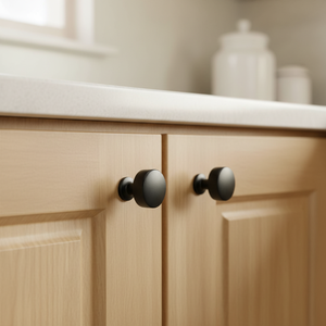Perilla Cilíndrica para Gabinete de <span class=keywords><strong>Zamak</strong></span> Negro Mate, Fácil Instalación para Gabinetes, Fabricación OEM de Alta Calidad para Cómodas, Dormitorios y Baños - Product Image 3