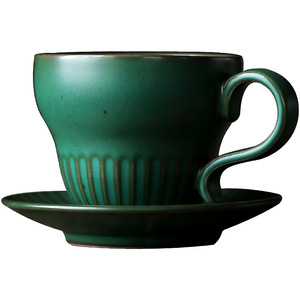 Shangyan Ceramic Coffee <b>Cup</b> With Saucer And Spoon <b>Tea</b> <b>Cup</b> <b>Set</b> Round Solid Color Handle Afternoon <b>Tea</b> Use - Product Image 5