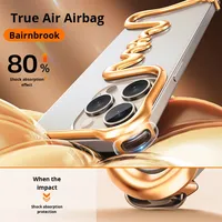 Coque de téléphone Bayinbrook en métal avec cadre nu pour Apple iPhone 16 15 Pro Max, antichoc, électroplaquée, style Ins
