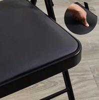 Chaise pliante industrielle à usage intensif, cadre en acier renforcé, capacité de charge élevée de 800 lb