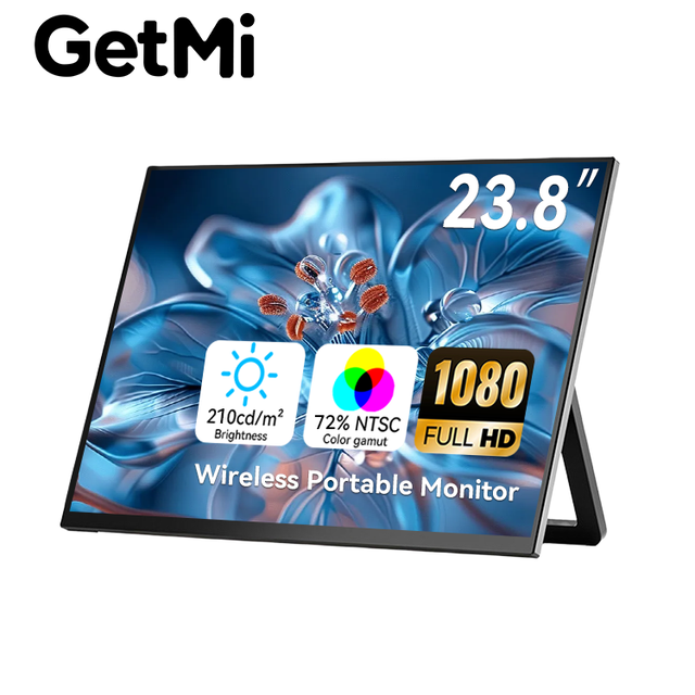 23.8 Inch FHD 1920x1080 LCD Type C USB for Car Headrest Laptop PC Phone Slim Lightweight Travel Gaming Office Portable Monitor
