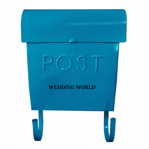 Boîte aux lettres en métal enduit de poudre bleue Qualité supérieure Boîte aux lettres de designer faite à la main - Product Image 1