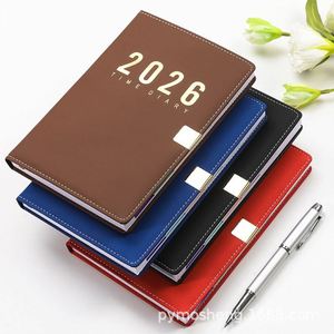 Personalized <b>A5</b> Size Dated Daily Weekly Monthly Leather Cover Hardcover Custom Logo Sewing Bound Planners <b>Diary</b> Notebooks 184 - Product Image 5