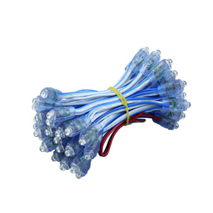 Khuyến mãi!!! 50 nút <span class=keywords><strong>ws2811</strong></span> IC DC5V IP68 đạn 12mm thông minh <span class=keywords><strong>pixel</strong></span> nút 3inch Khoảng cách 24AWG dây xconnect Bím Tóc không thấm nước - Product Image 1