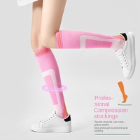 Chaussettes de pression de sport professionnel Super Elite pour homme-Chaussettes de compression de hauteur d'équipage pour la course à sauter à la corde
