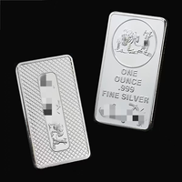 Ensemble populaire de barres et de pièces plaquées argent non magnétiques de 1 oz, emballage acrylique, cadeau souvenir de collection, personnalisable OEM