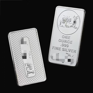 Barra de Plata Acrílica No Magnética Popular para Empaque, 1 Onza Troya, Barra de Cobre de 1 Oz, Barras de Plata para Colección o Regalo - Product Image 2