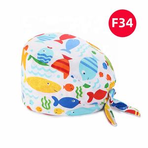 Cappelli per Sala Operatoria con Laccio Posteriore, Stampa Termica, Copricapo Medico Chirurgico in Tessuto Twill Unisex Senza Cuciture, Spedizione Rapida - Product Image 3