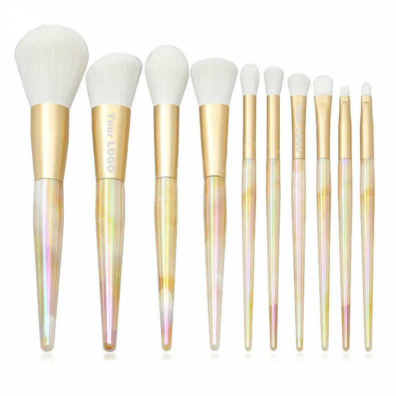 Professional 10pcs Gold Makeup Brushes Set Cosmetic Single Blush Tools Factory Directly Makeup Brush Kits