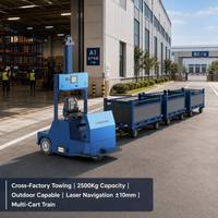 Nouveau AGV de remorquage industriel avec évitement d'obstacles par laser, robot tracteur personnalisé pour la manutention de matériaux en intérieur/extérieur pour le commerce de détail