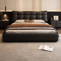 Lit double minimaliste italien, meubles de luxe pour chambre principale