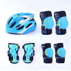 Set perlengkapan pelindung dan helm anak-anak profesional, 7 potong pelindung yang dipertebal, bantalan tangan, bantalan siku dan lutut - Product Image 2