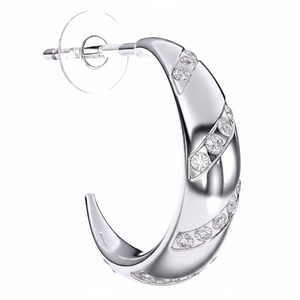 Boucles d'oreilles géométriques Adelaide Hoop 15 mm pour femmes, tendance, en acier inoxydable 316L, bijoux de fête - Product Image 2