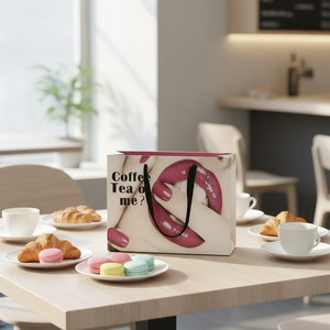 Bolsas de Papel Kraft Reutilizables, Resistentes a la Humedad, Ecológicas, con Recubrimiento de Grado Alimenticio, Compostables, con Asa de Cinta Plegada - Product Image 6