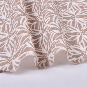 Tissu 100% polyester 100 g/m² 150 cm imprimé floral abstrait kaki marron blanc léger et doux pour robes, chemisiers, <span class=keywords><strong>rideaux</strong></span> - Product Image 6