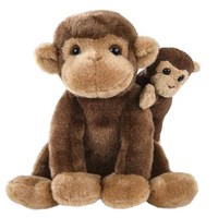 Peluche brodée d'animaux congelés unisexe en coton PP super doux doublure en maille ODM accessoire cadeaux d'anniversaire Lion tigre renard