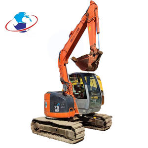 Mini-excavatrice Hitachi ZX75 d'occasion, modèle 2021, poids opérationnel de 7,5 tonnes, capacité de la benne de 0,66 m3, moteur Isuzu, composants principaux - Product Image 1