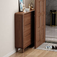 Meuble à chaussures moderne en bois avec grand rangement pour entrée et usage domestique