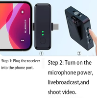 Nouveau microphone cravate sans fil professionnel F11-2 à double microphone pour enregistrement sur téléphone portable, vidéo en extérieur