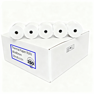 80x80mm 57x40 80*70 80*100 ATM sin núcleo impermeable sin BPA rollos térmicos rollo de papel para fax ATM otras aplicaciones - Product Image 1
