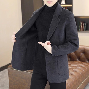 Costume pour <span class=keywords><strong>homme</strong></span>, style automne-hiver, veste courte, costume décontracté pour affaires - Product Image 4