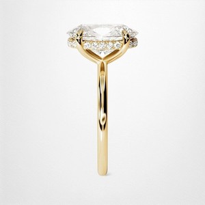Anello di Fidanzamento Classico con Moissanite Taglio Ovale 4.5CT, Gioiello in Argento Sterling S925 - Product Image 4