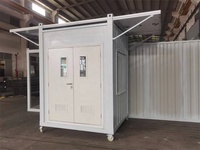 Cabine de conteneur minuscule préfabriquée avec panneau solaire sur roues remorque de maison de conteneur