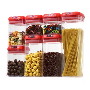 Confezione contenitore in plastica per alimenti barattolo per la conservazione degli alimenti organizzatore per dispensa Set di contenitori ermetici per cereali