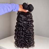 Extensions de cheveux bouclés naturels noirs 100% humains, lots de cheveux bruts bouclés birmans
