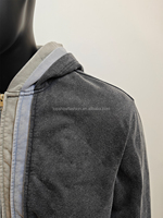 Sweat à capuche unisexe Streetwear en coton de haute qualité, triple couche, coupe ample, en molleton français, avec fermeture éclair, effet délavé à l'acide