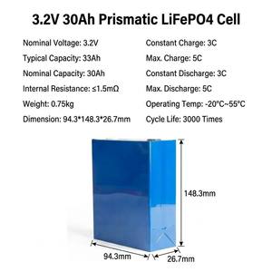 3.2V 30Ah 50Ah 100Ah 304Ah 280Ah Battery Lithium Ion Cell for PV/Home <b>Energy</b> <b>Storage</b> <b>System</b> - Product Image 2