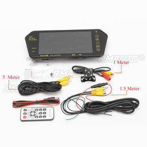 Reproductor MP5 con Bluetooth y Video, Monitor de Espejo Retrovisor para Auto con Pantalla LCD TFT a Color de 7 Pulgadas, Asistencia de Estacionamiento + Cámara de Reversa - Product Image 3
