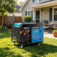 Groupe électrogène diesel portable triphasé 60Hz 10kW, démarrage 12V CC, type silencieux, ATS, protection contre le manque d'huile, alimentation de secours domestique