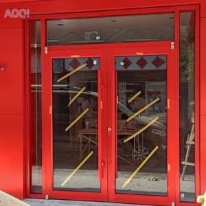 Прочные алюминиевые двери для фастфуда (KFC) бизнес-класса, устойчивые к загрязнениям и износу, на заказ для сетей ресторанов быстрого питания, простые в установке, новый опыт использования - Product Image 4