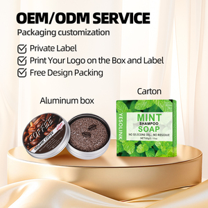 Barre de shampooing anti-pelliculaire, échantillon gratuit, meilleure vente, traitement rafraîchissant contre la perte de cheveux pour cheveux gras, lisse les cheveux avec de l'huile solide d'arbre à thé au romarin - Product Image 3