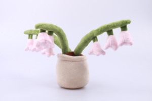 Plantes en pot en peluche mignonnes de guérison-Muguet, poupée de décoration de maison/bureau, idée cadeau, OEM/ODM disponible - Product Image 3